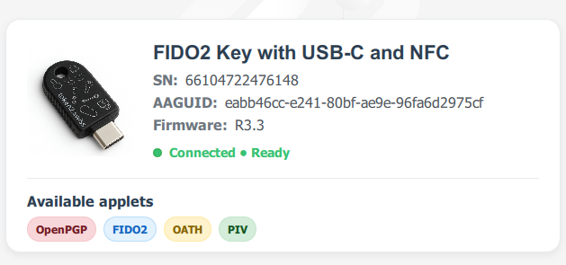 Device Information Screen